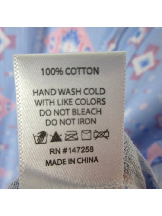 Simply Southern Blue Aztec Print Cotton Maxi Dress Adjustable Straps XL Summer - Picture 5 of 7